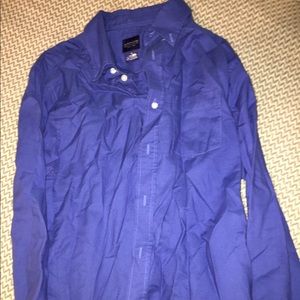 Boys blue button down shirt